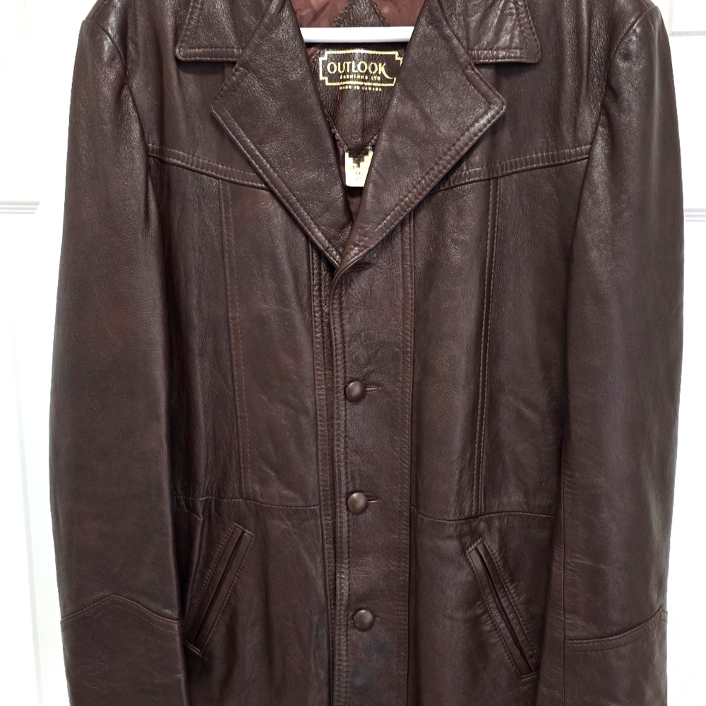 #31 Man's Brown Casual Leather Jacket #31